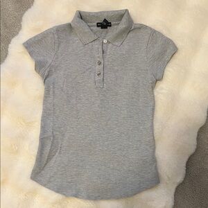Club Monaco Women's Polo in Light Gray Size XS